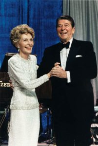 President Reagan in a tuxedo